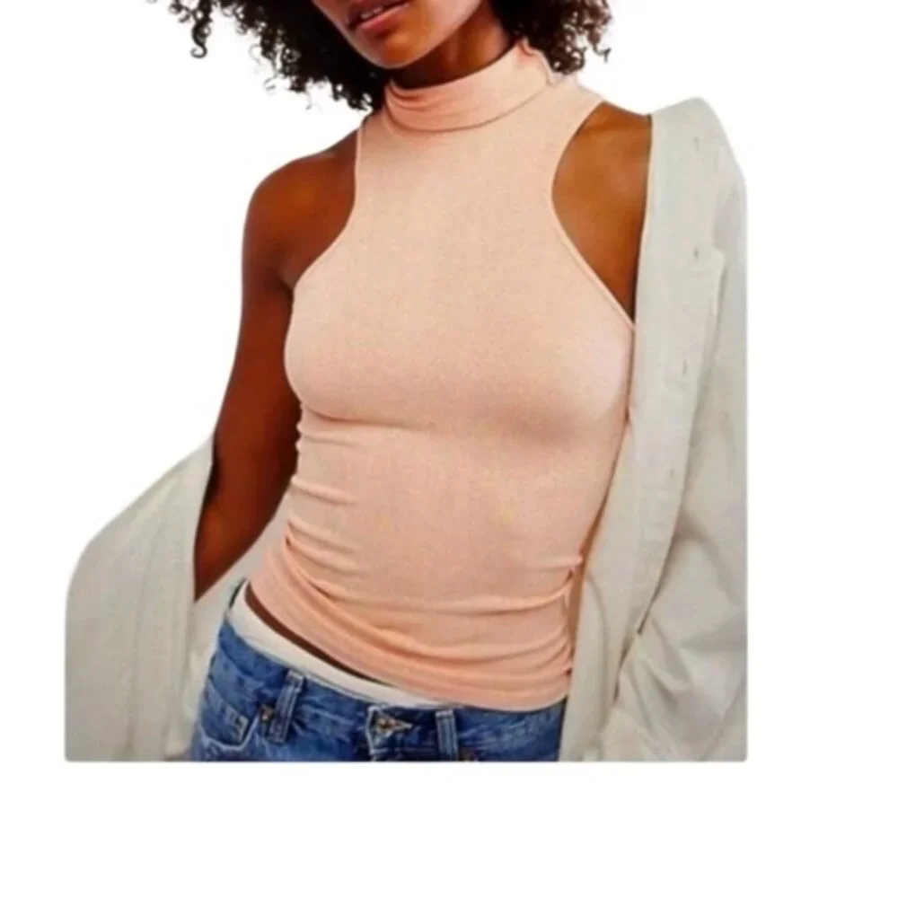 Intimately Free People Racerback Tank | Electric Nectar Peach | Size M-L - Picture 6 of 7